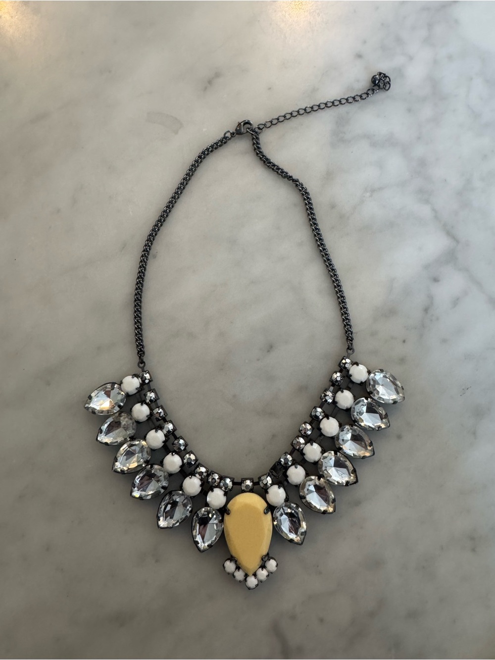 Statement Teardrop & Crystal Necklace - Womens Jewelry